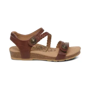 Aetrex Women's Jillian Sandals- Walnut