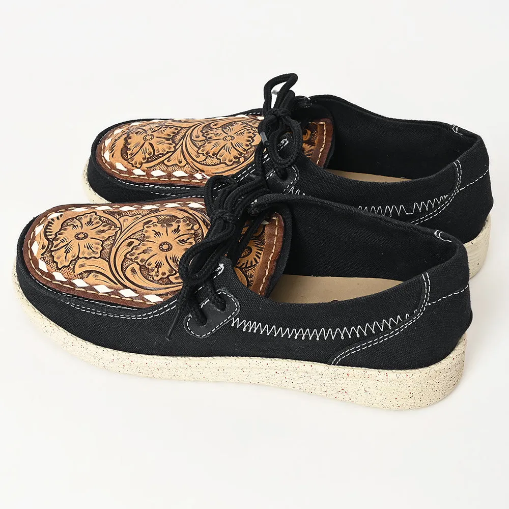 American Darling ADFT170 Hand tooled carved genuine leather trim lightweight shoe footwear slip on