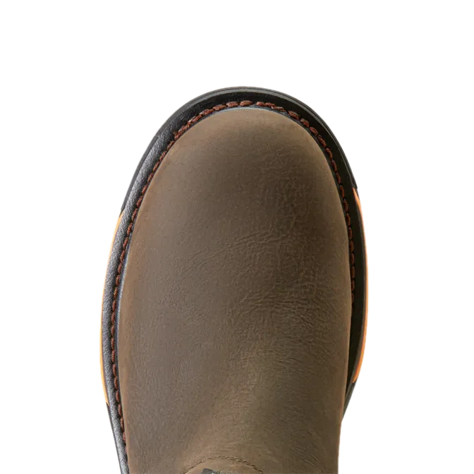 Ariat Men's Big Rig Chelsea Waterproof Iron Coffee Work Boots 10042545
