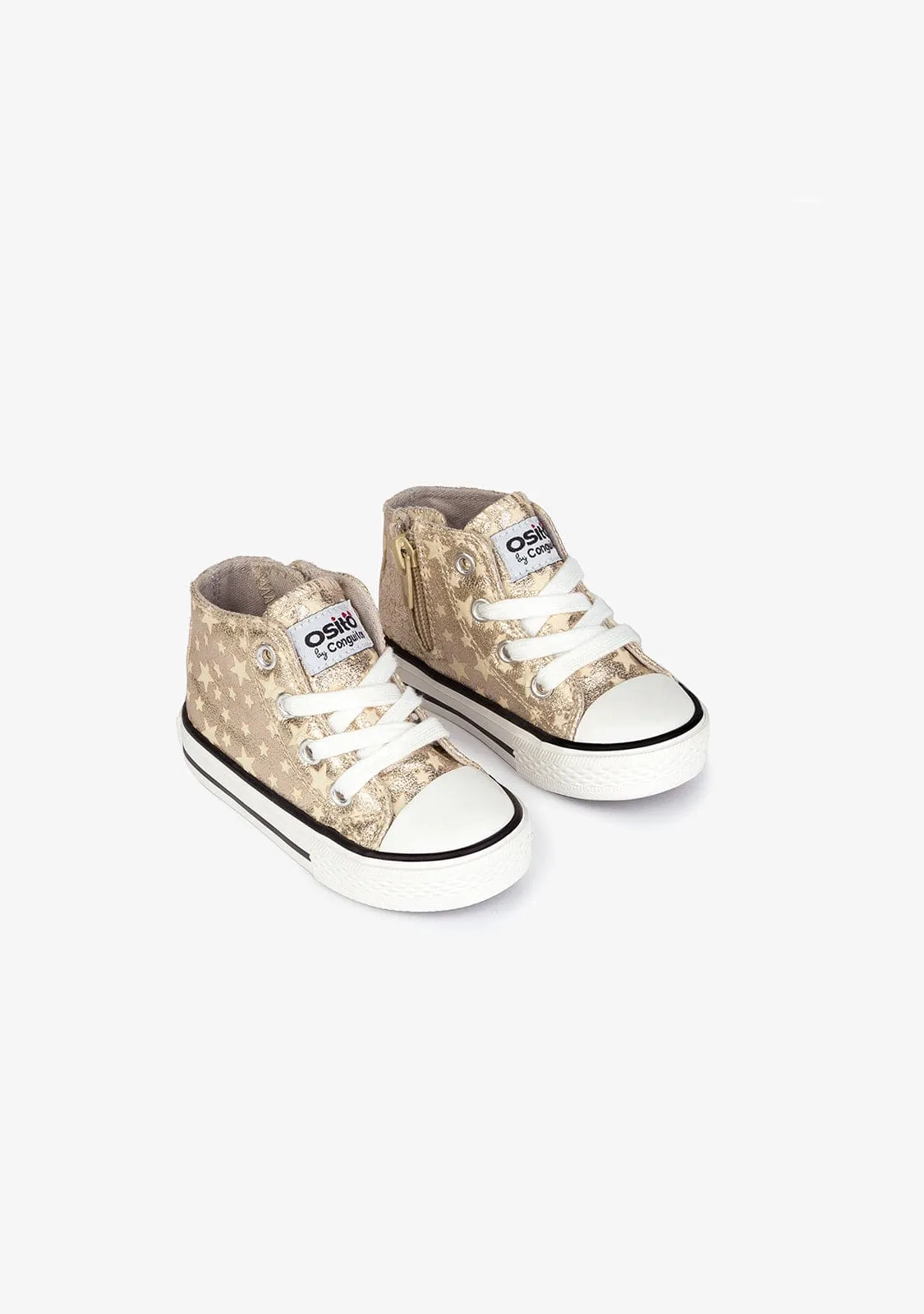 Baby's Platinum Glows in the Dark Hi-Top Sneakers