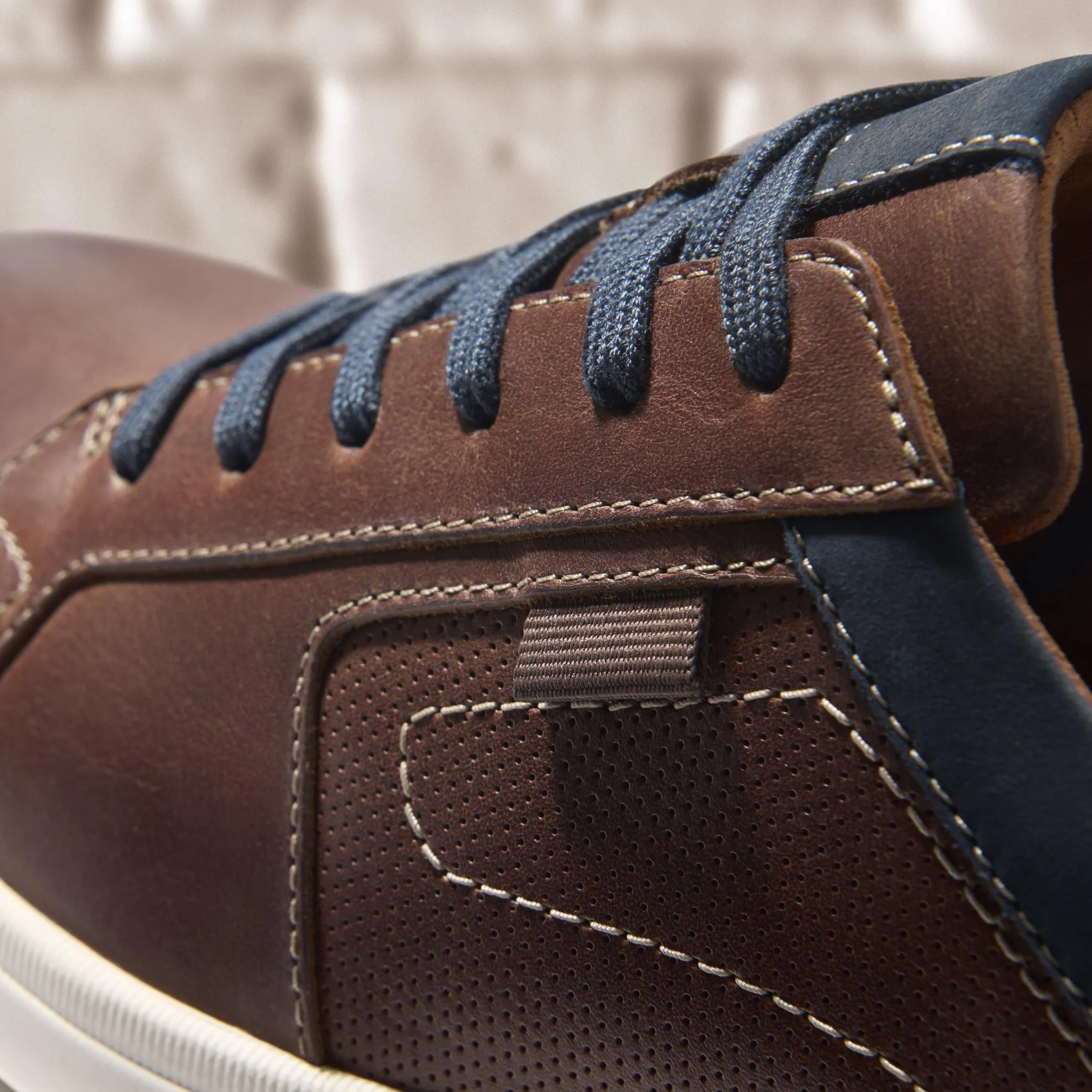 Clarks Men's Mapstone Lace- Mahogany Leather