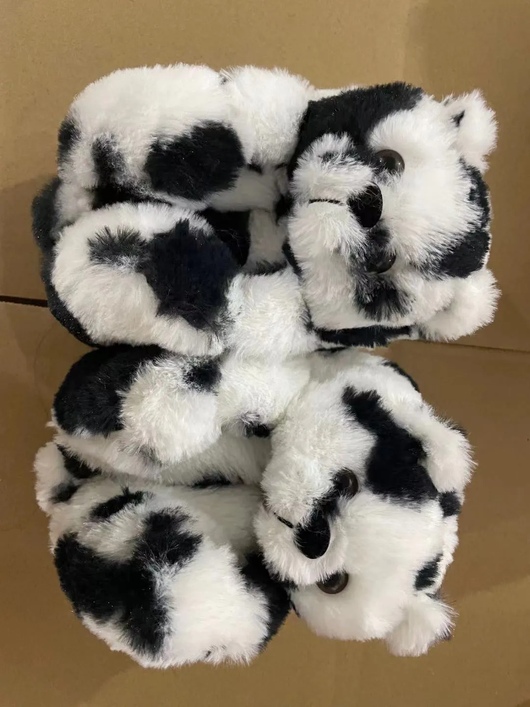Cute Furry Winter Warm Faux Fur Big Cartoon Teddy Bear Shoes for Kids and Adults