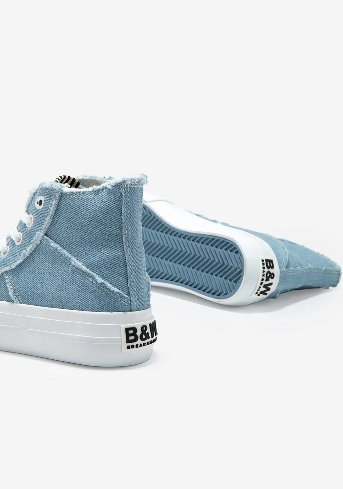 Denim Hi-Top Sneakers