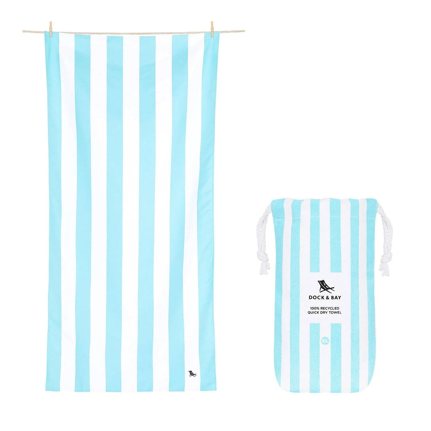 Dock & Bay Quick Dry Towel: Tulum Blue