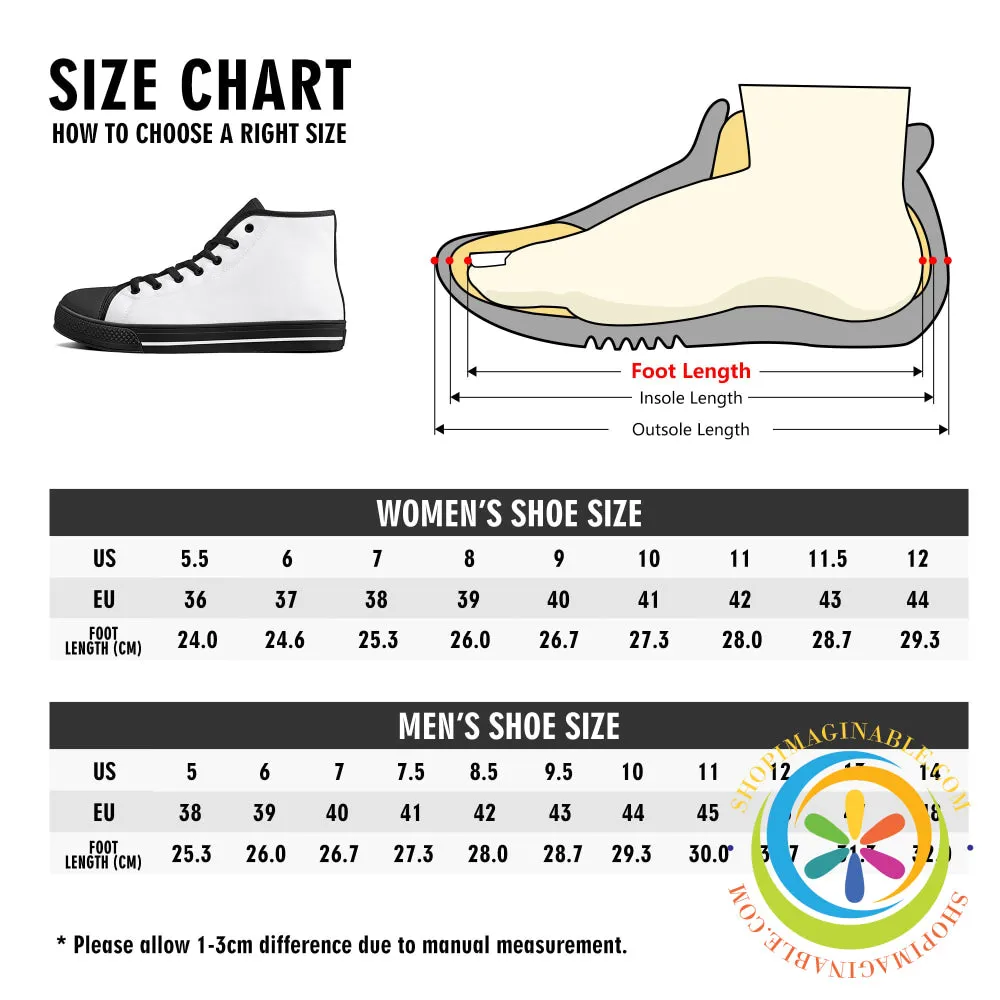 Funky Abstract Pop Ladies High Top Canvas Shoes