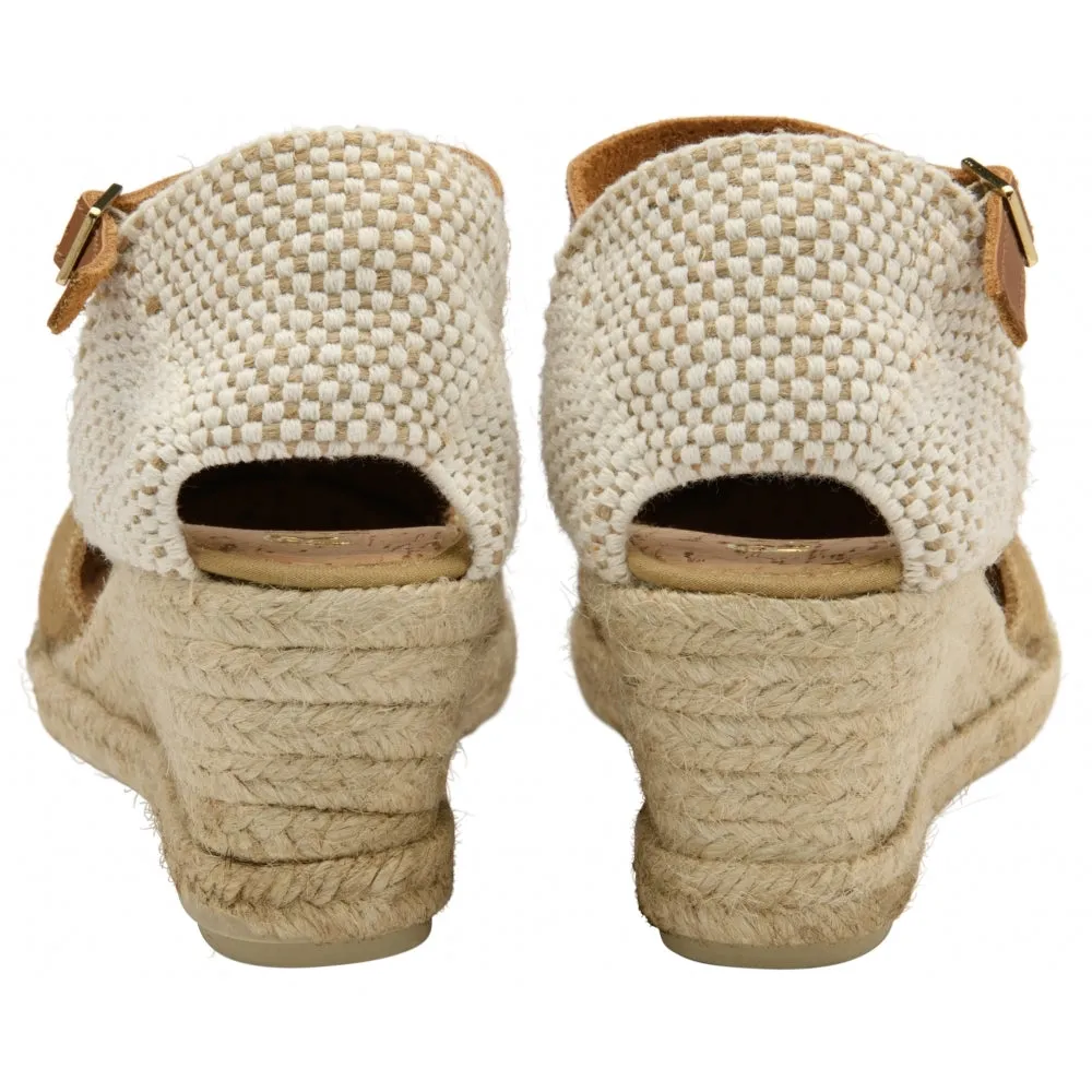 Gold Enyo Metallic Leather Espadrille Wedge Sandals