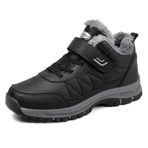 GRW Ortho Men Winter Shoes Leather Waterproof Plush Anti Slip Ankle Boots