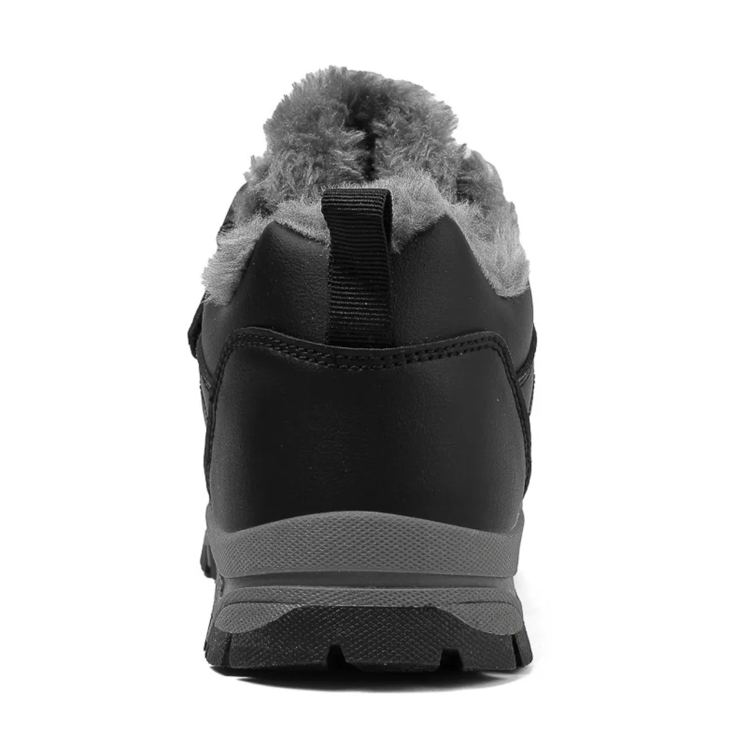 GRW Ortho Men Winter Shoes Leather Waterproof Plush Anti Slip Ankle Boots