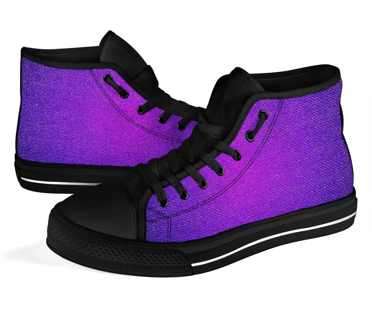 High Top Sneakers - Purple Ombre | Custom High Top Shoes, Patterned High Top Sneakers, High Top Sneakers for Women, Unisex Shoes
