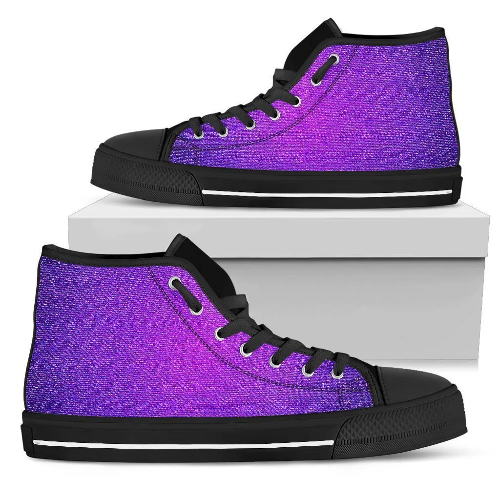 High Top Sneakers - Purple Ombre | Custom High Top Shoes, Patterned High Top Sneakers, High Top Sneakers for Women, Unisex Shoes