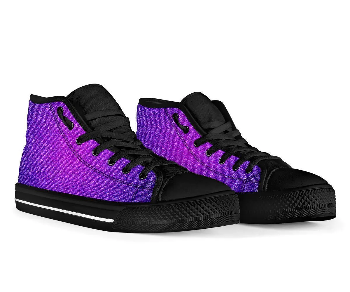 High Top Sneakers - Purple Ombre | Custom High Top Shoes, Patterned High Top Sneakers, High Top Sneakers for Women, Unisex Shoes