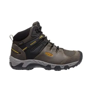 Keen Steens Mid WP Mens Black Olive Keen Yellow