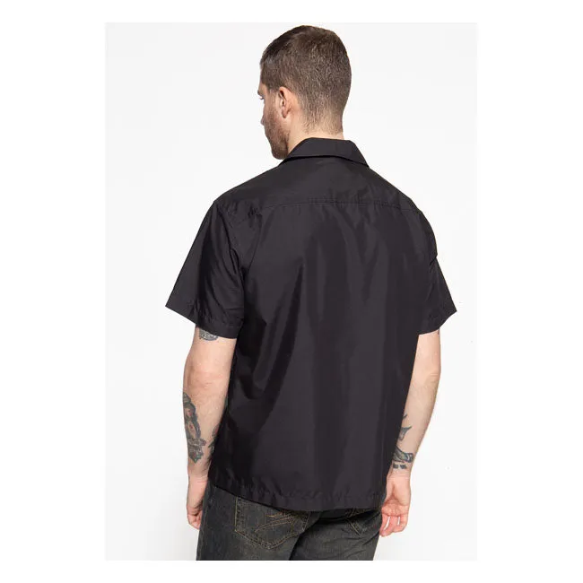 King Kerosin Pinstripes Cocktail Shirt Black / Grey