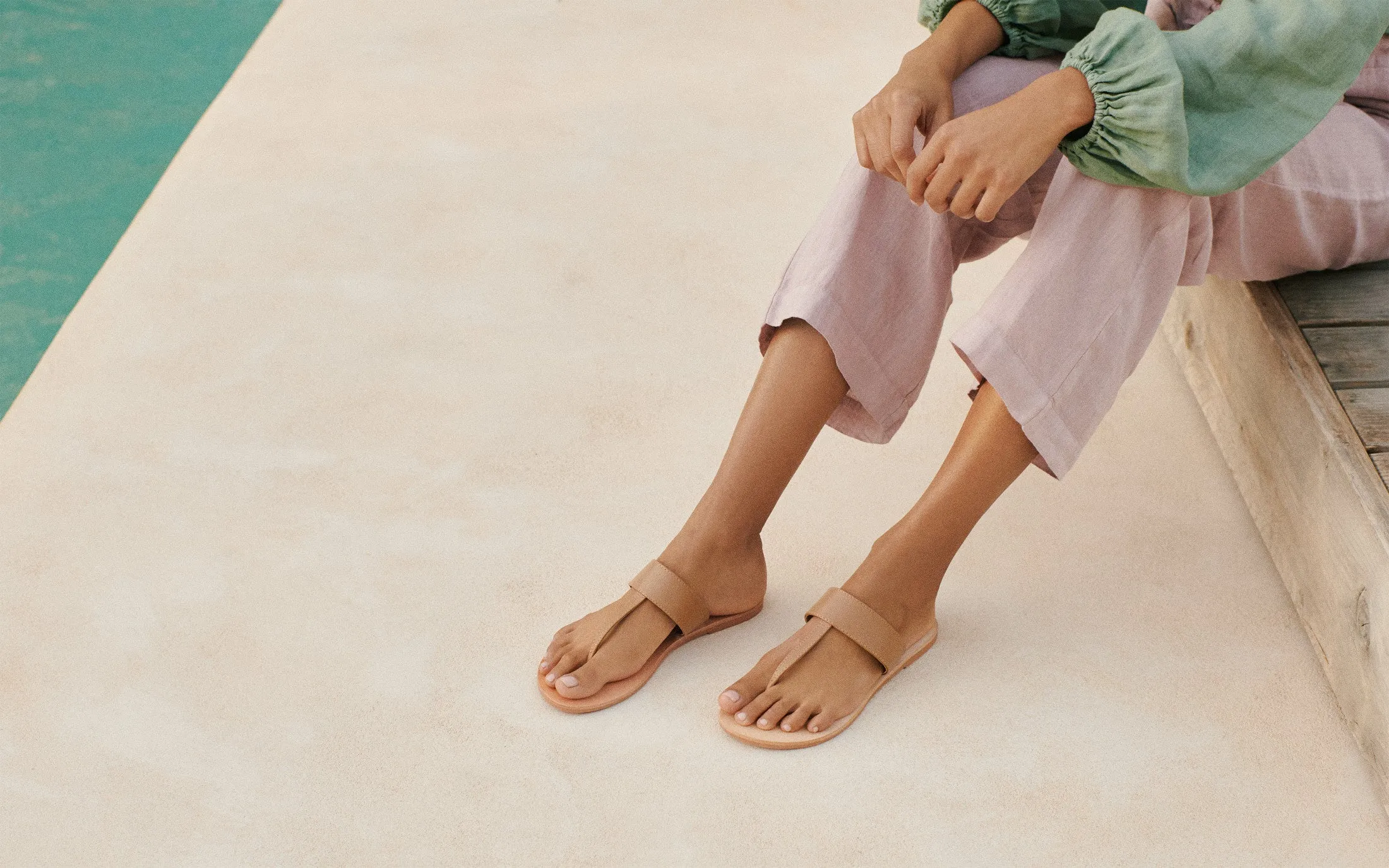 Leather Sandals - V49Y0 - Canyon Tan