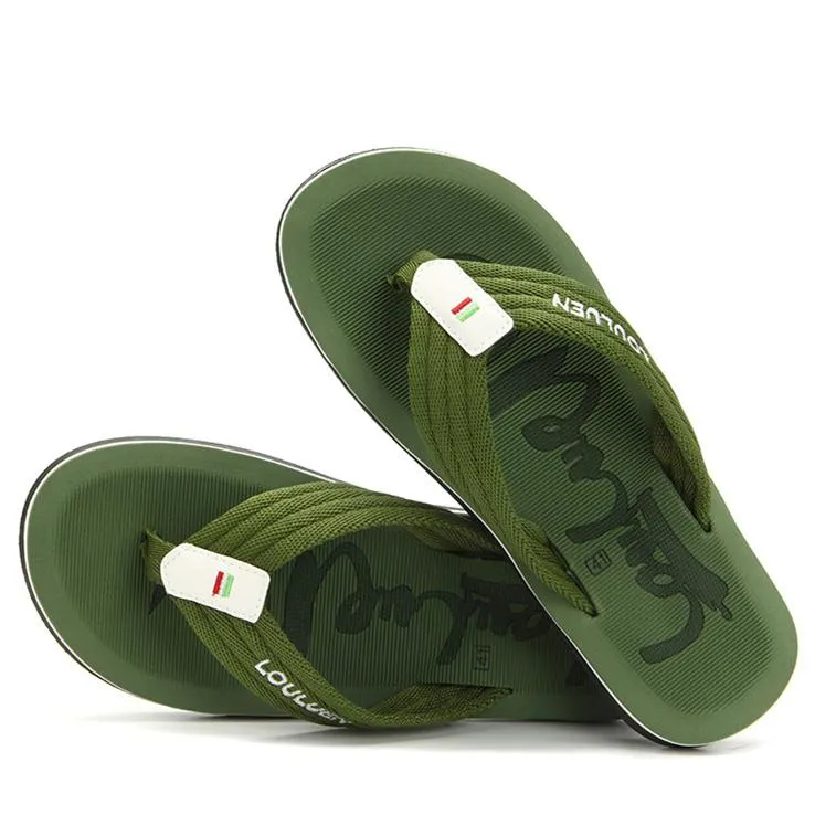 Men's flat comfy walking flip flops soft sole clip toe slides