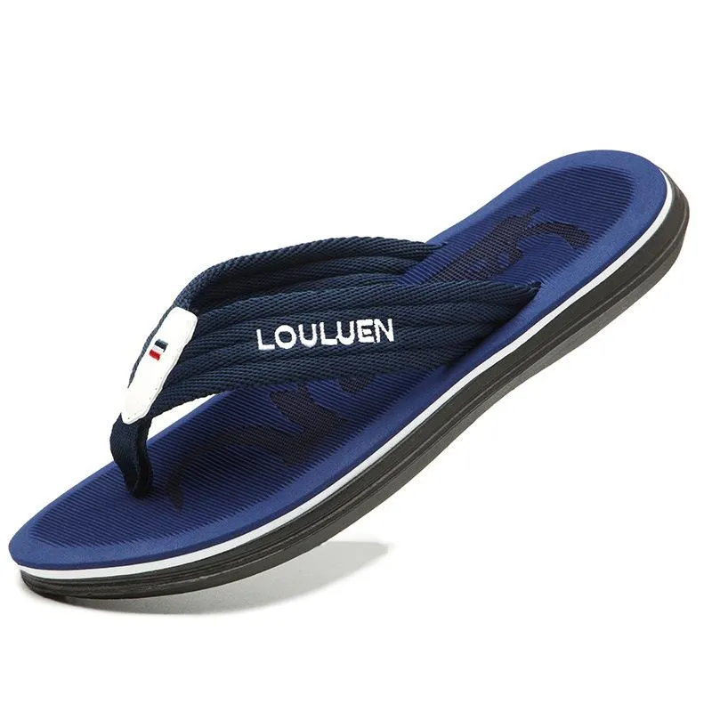 Men's flat comfy walking flip flops soft sole clip toe slides