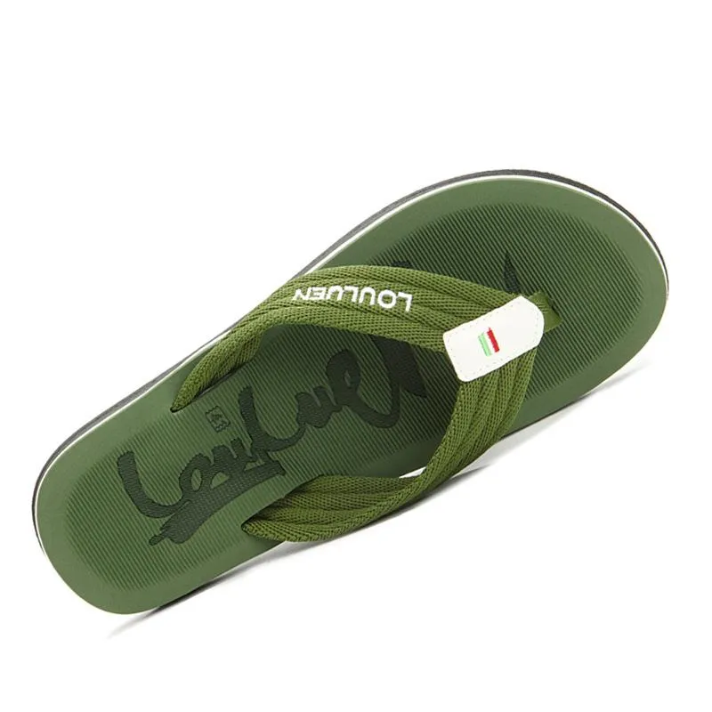 Men's flat comfy walking flip flops soft sole clip toe slides