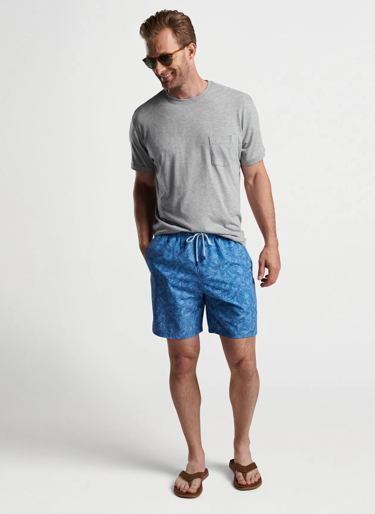 Mezcal Mayhem Swim Trunk - Moon Blue