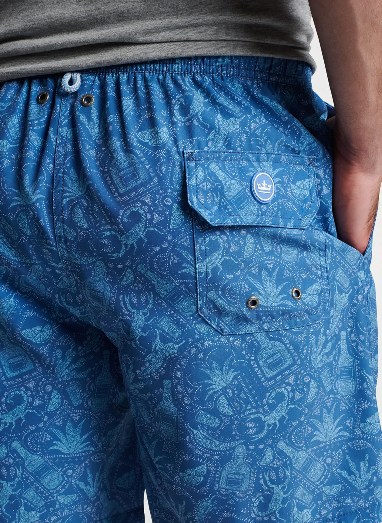 Mezcal Mayhem Swim Trunk - Moon Blue