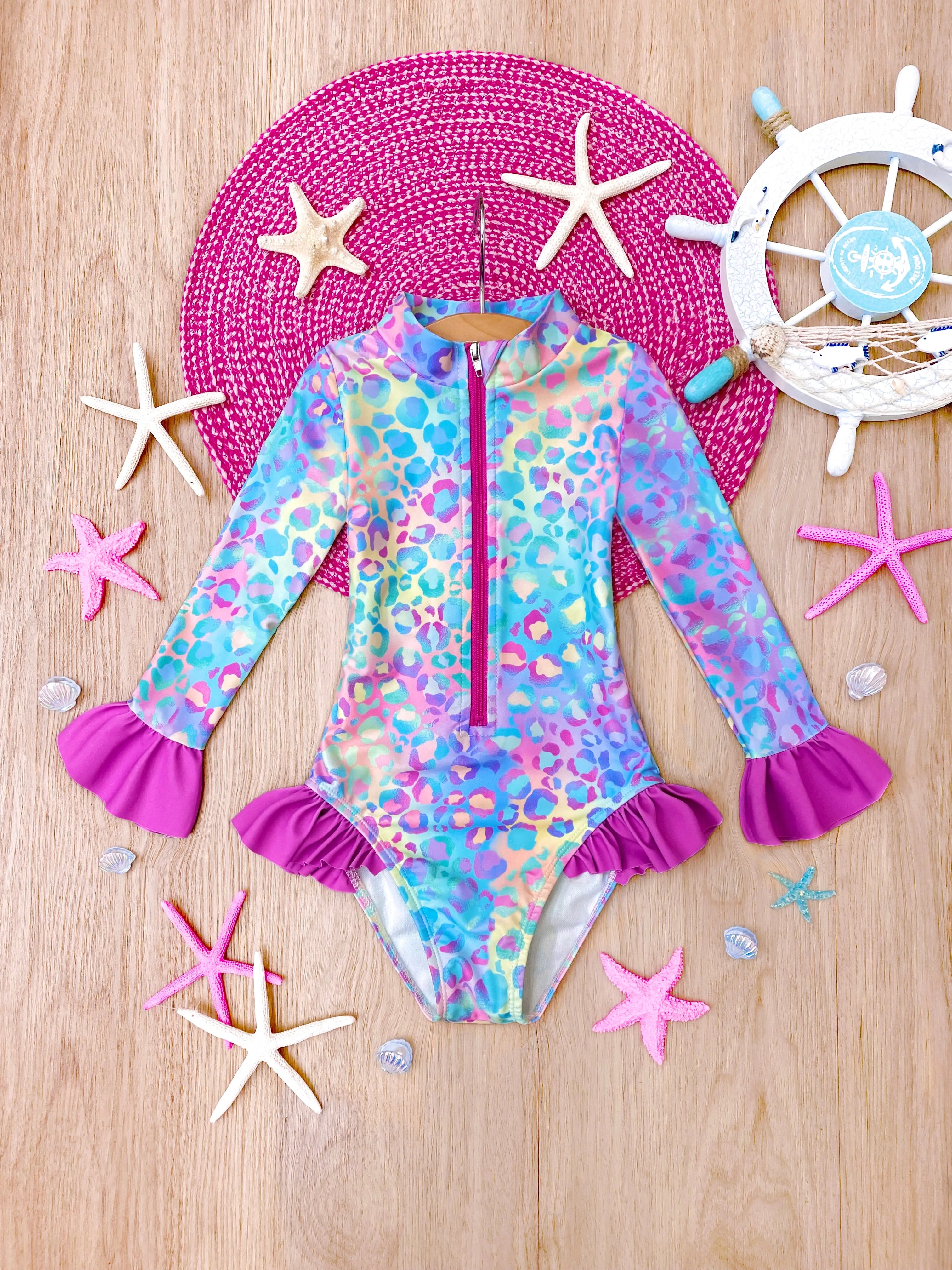Neon Leopard Diva One Piece Swimsuit
