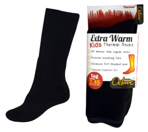 Octave® Kids Extra Warm Thermal Socks 2.45 TOG - Black