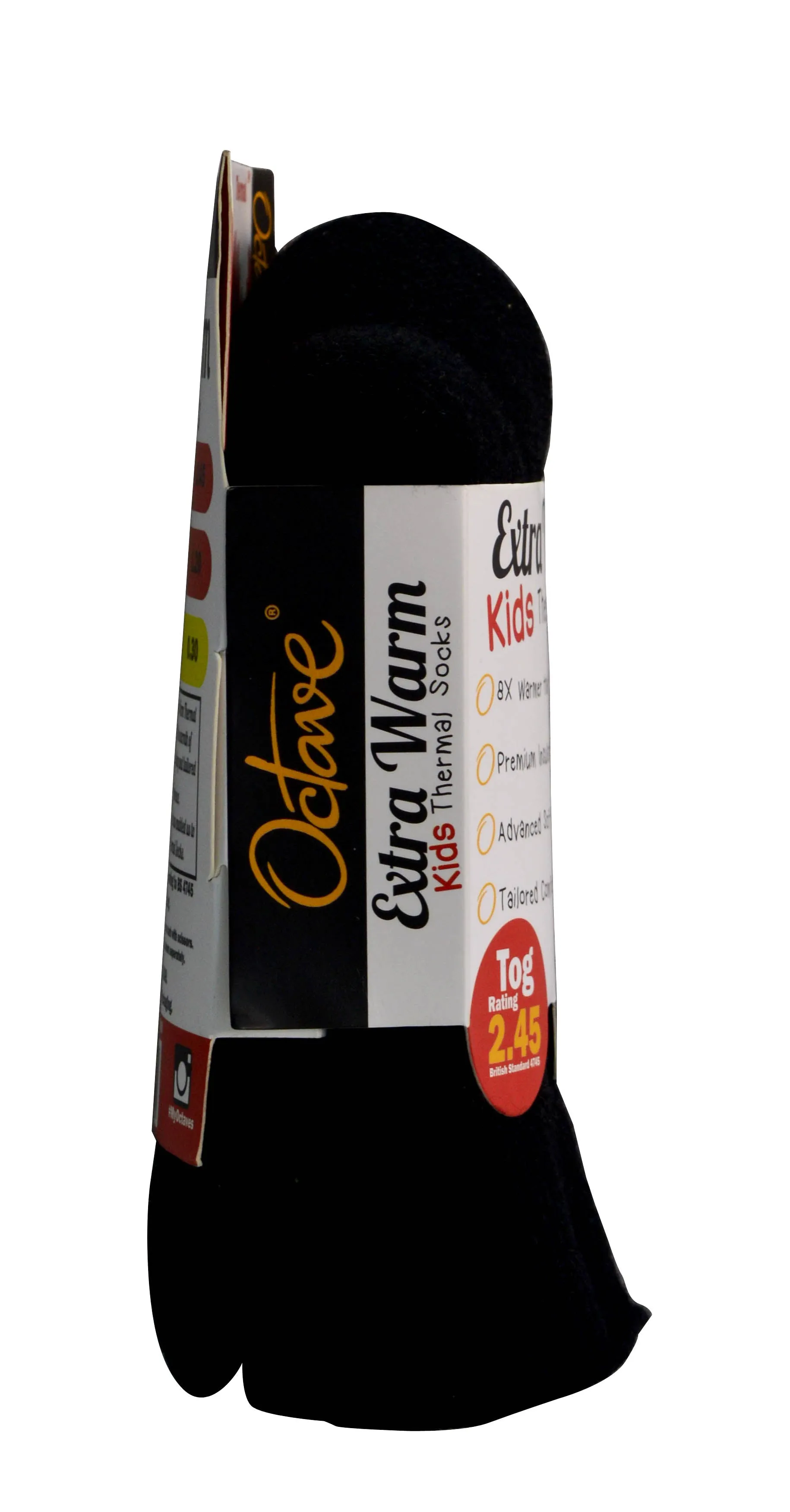 Octave® Kids Extra Warm Thermal Socks 2.45 TOG - Black
