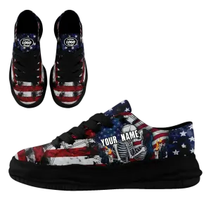 Personalized Gothic Style Sneakers, Custom Dark Gothic Shoes, Skull, Skeleton Comfortable Shoes