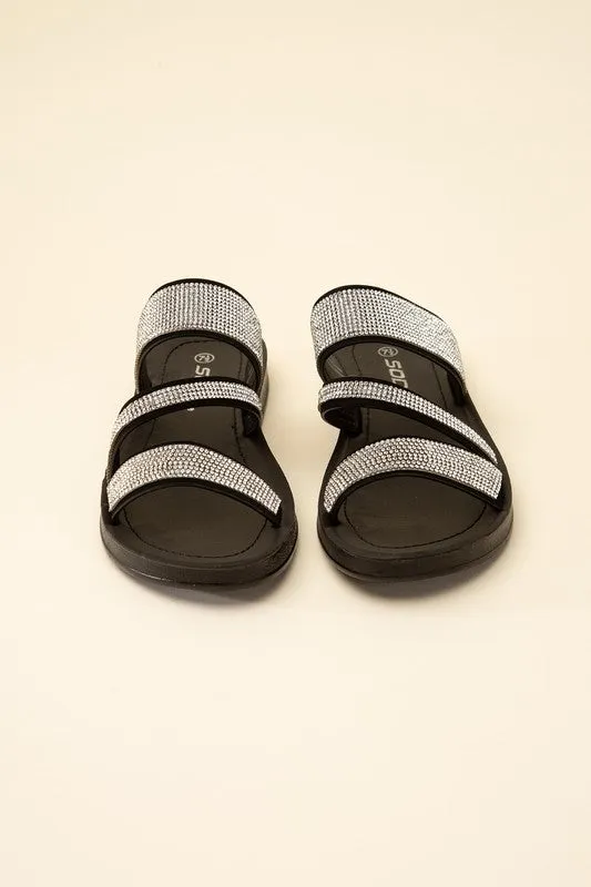 RHINESTONE STRAP SANDALS • More Colors