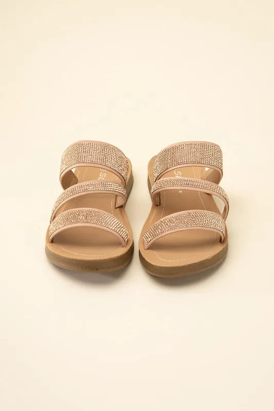 RHINESTONE STRAP SANDALS • More Colors