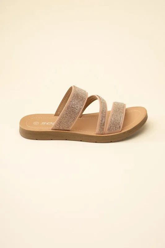 RHINESTONE STRAP SANDALS • More Colors