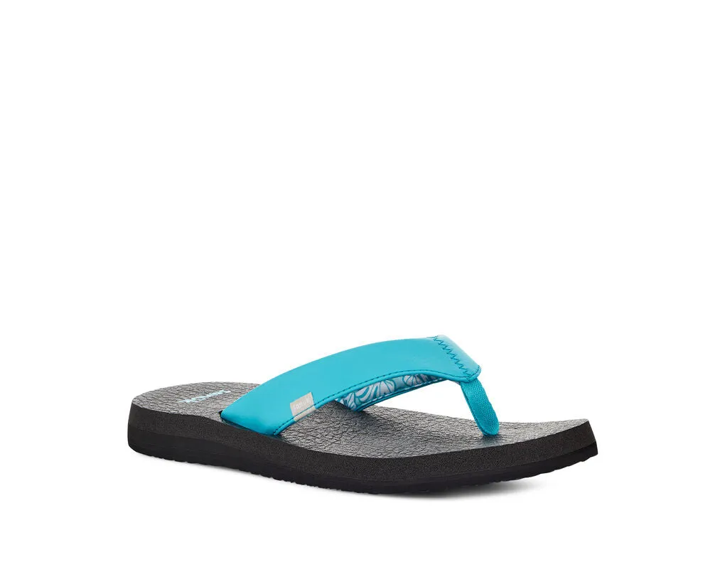 Sanuk Women's Blue Palm Yoga Mat Sandal