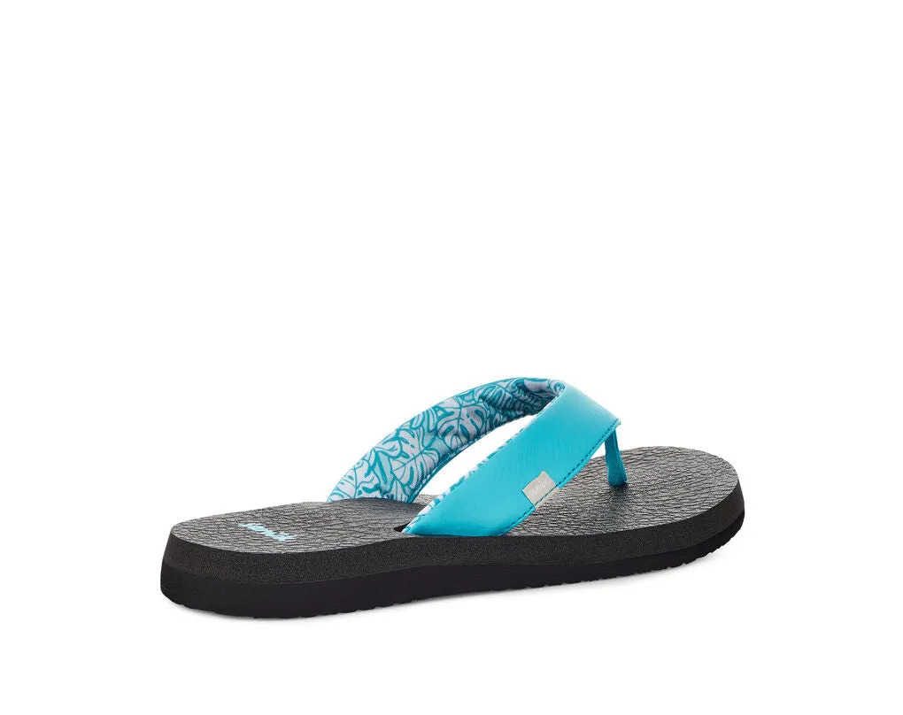 Sanuk Women's Blue Palm Yoga Mat Sandal
