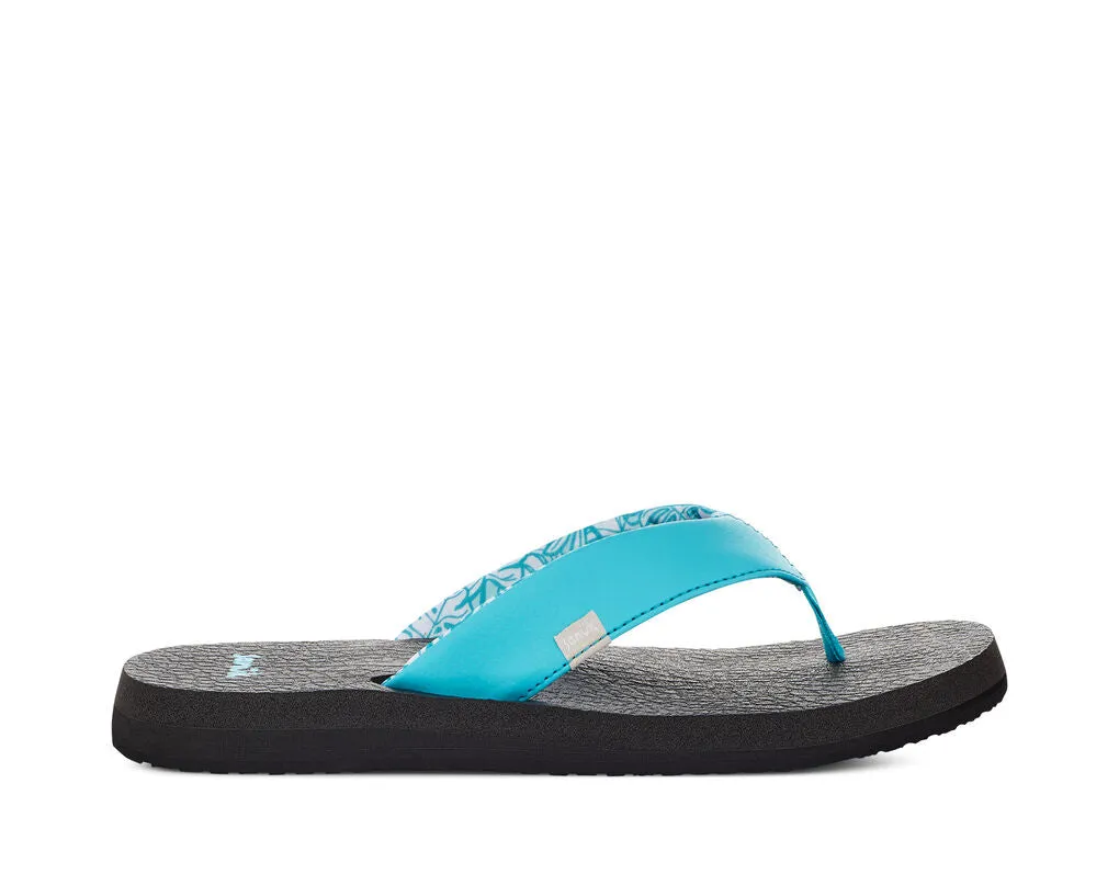 Sanuk Women's Blue Palm Yoga Mat Sandal