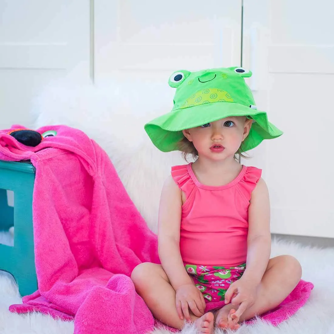 SPF 50  Baby Swim Diaper and Sun Hat Set