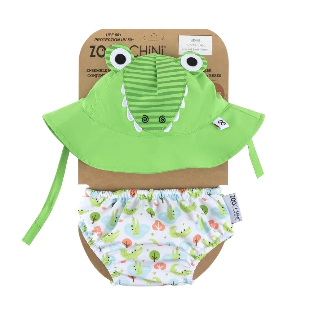 SPF 50  Baby Swim Diaper and Sun Hat Set