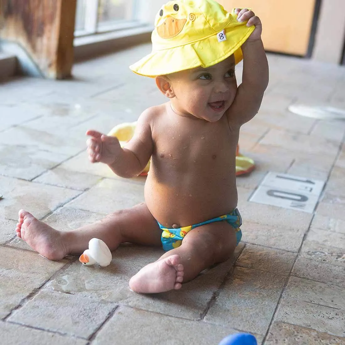 SPF 50  Baby Swim Diaper and Sun Hat Set