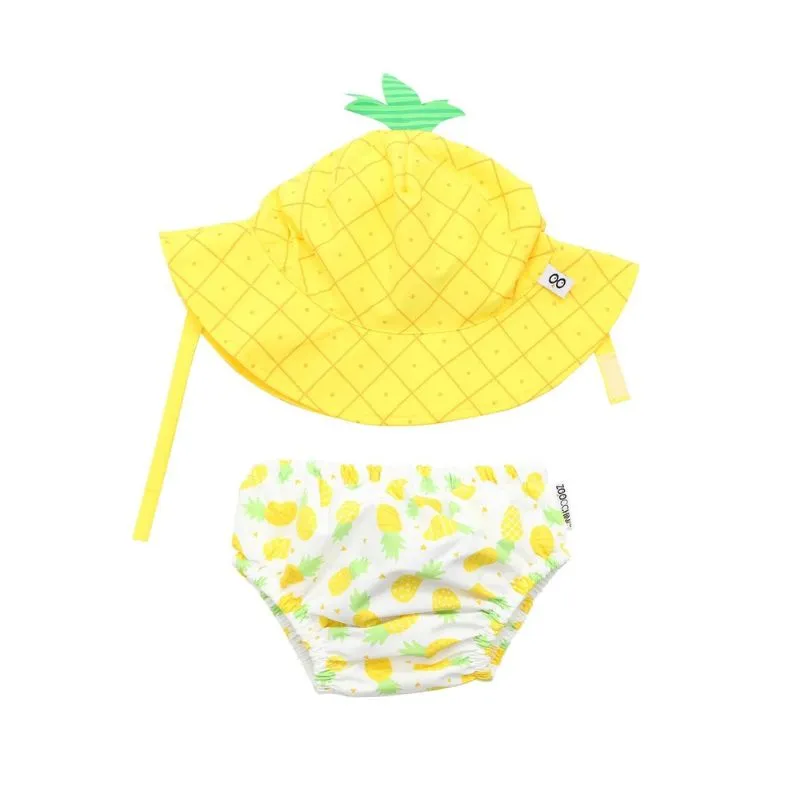 SPF 50  Baby Swim Diaper and Sun Hat Set
