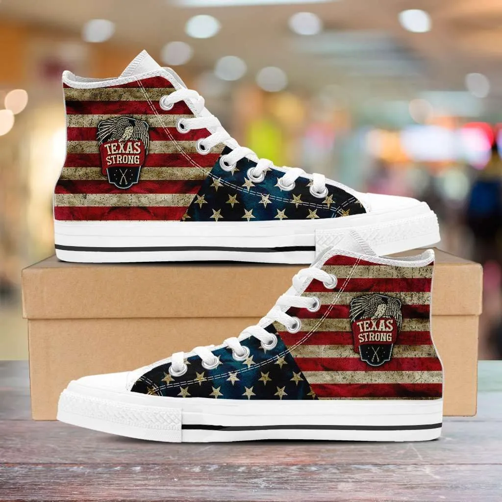 Texas Strong Canvas High Top Shoes