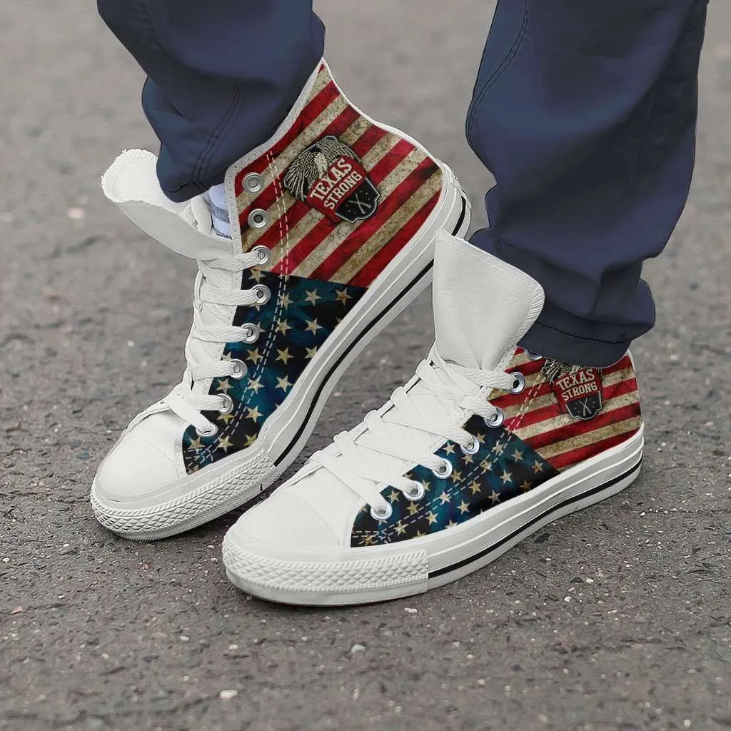 Texas Strong Canvas High Top Shoes
