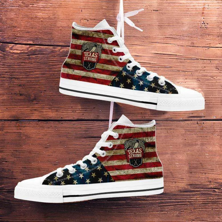 Texas Strong Canvas High Top Shoes