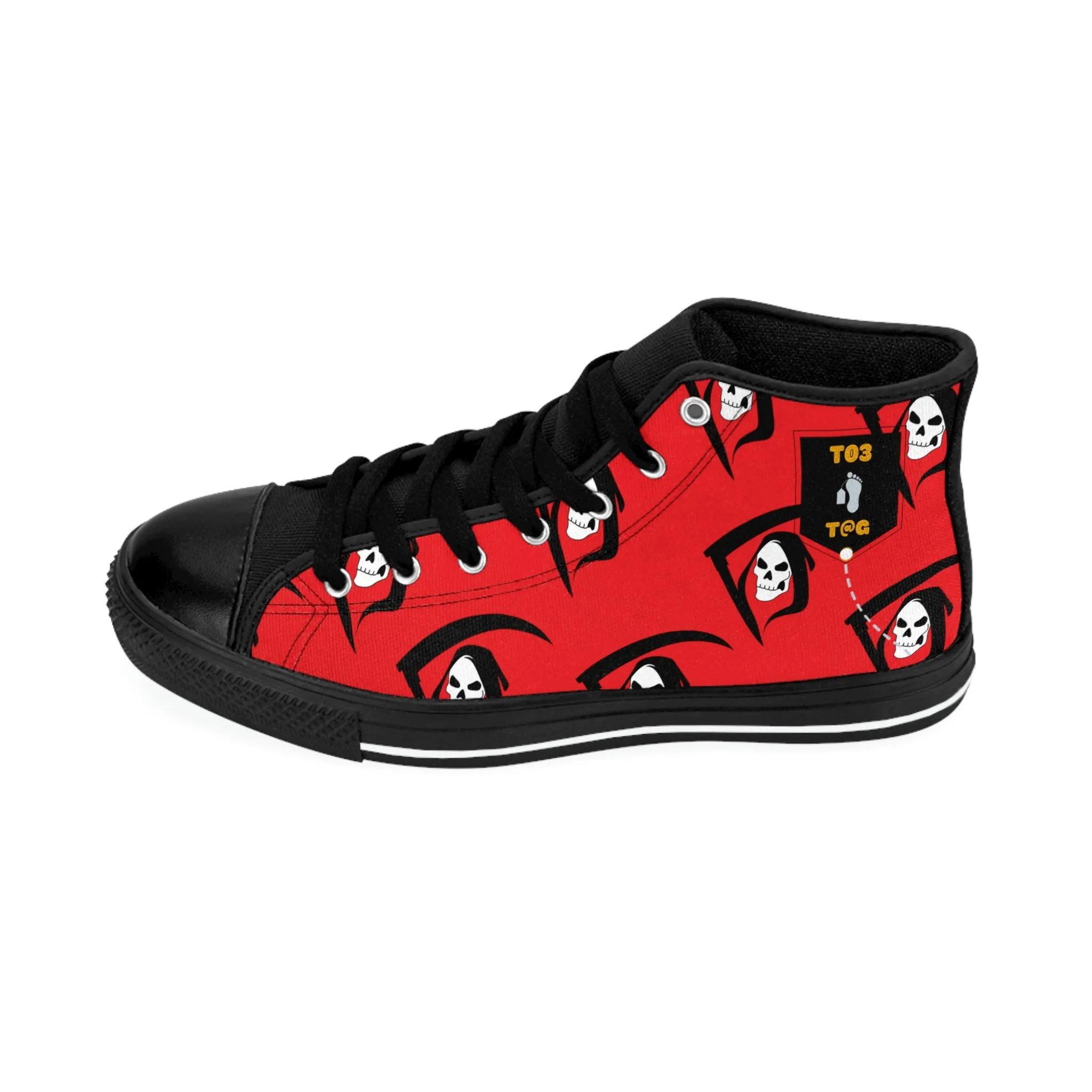 Toe Tag High-top Sneakers BROTHER GRIM SKULLY