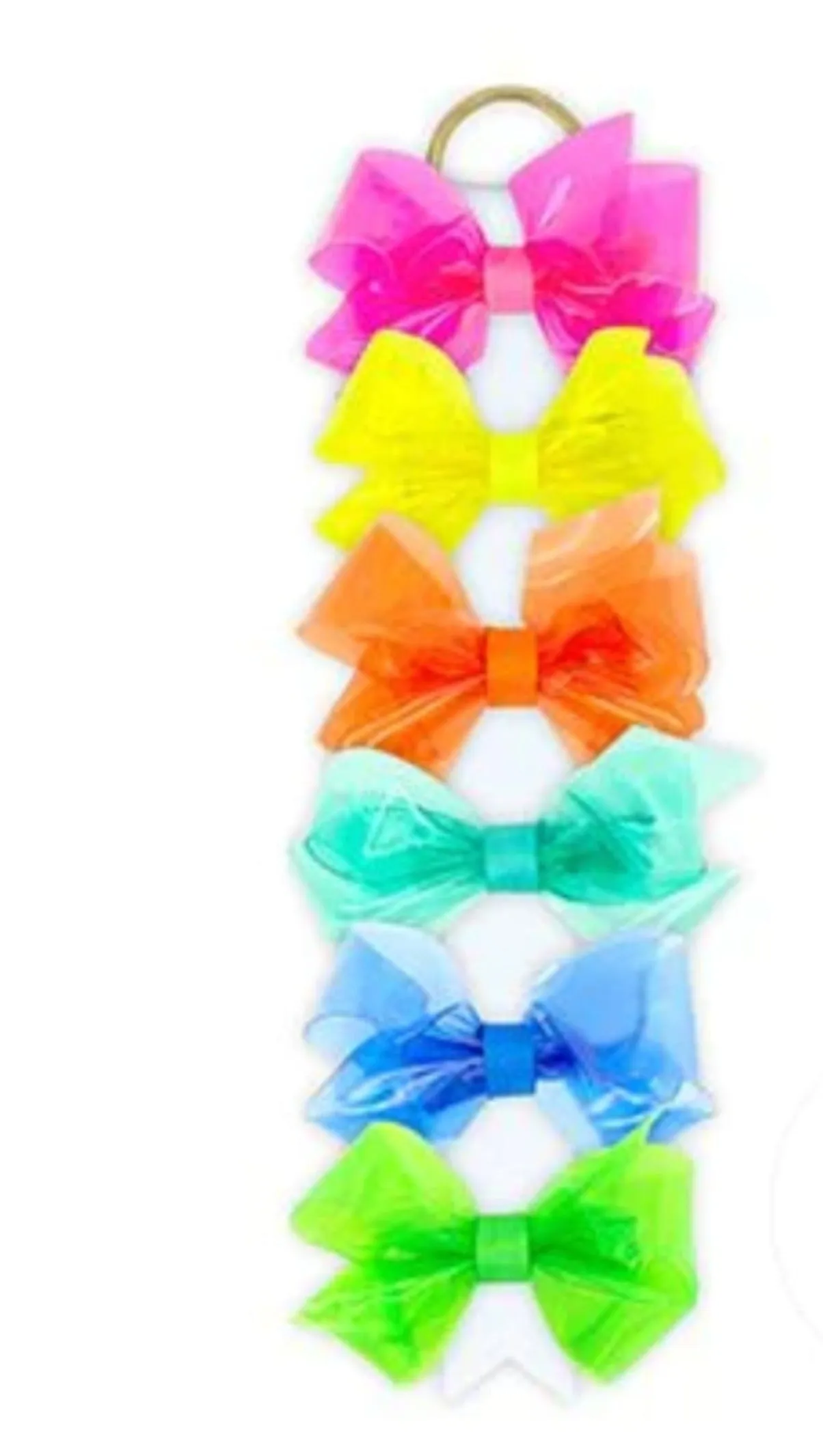 WeeSplash Neon Vinyl MEDIUM Swim Hair Bow - 6 Neon Colors