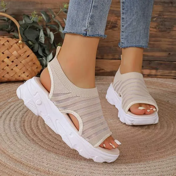 Women's Flyknit Thick Sole Casual Sandal 08115086C
