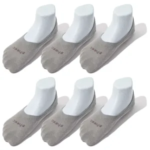 Youth Mid-cut Casual No Show Socks | Super Soft Modal / 6 Pair Bundle Packs | Non-slip Guaranteed (Discontinued)
